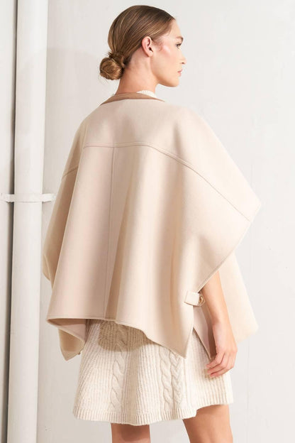 Timeless Elegance Woven Felt Capelet