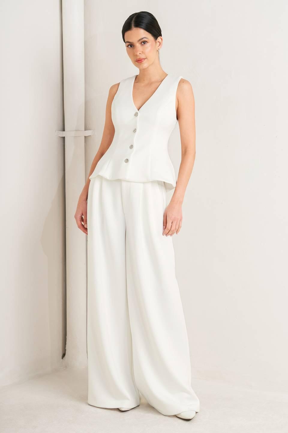 Pure Elegance Woven Vest
