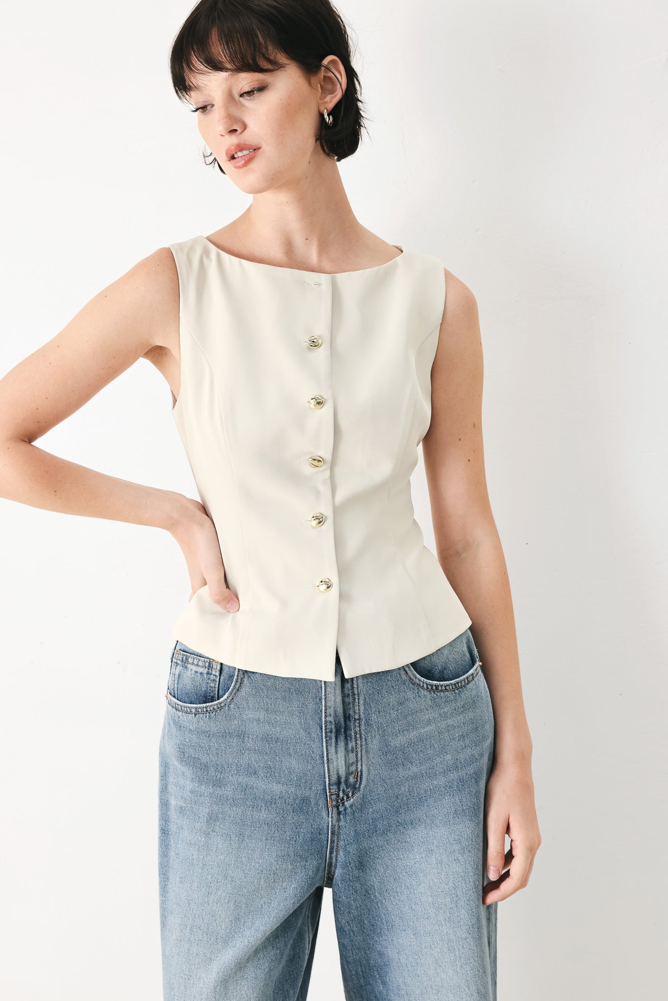 Modern Minimal Woven Vest