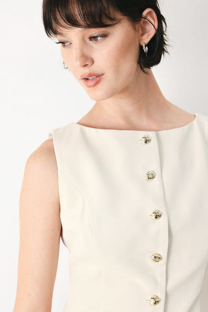 Modern Minimal Woven Vest