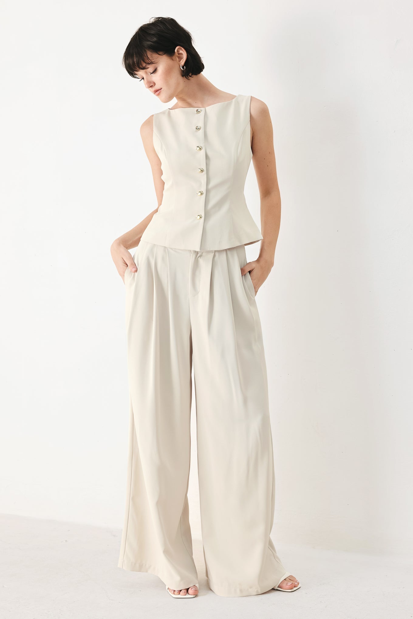 Modern Minimal Woven Vest