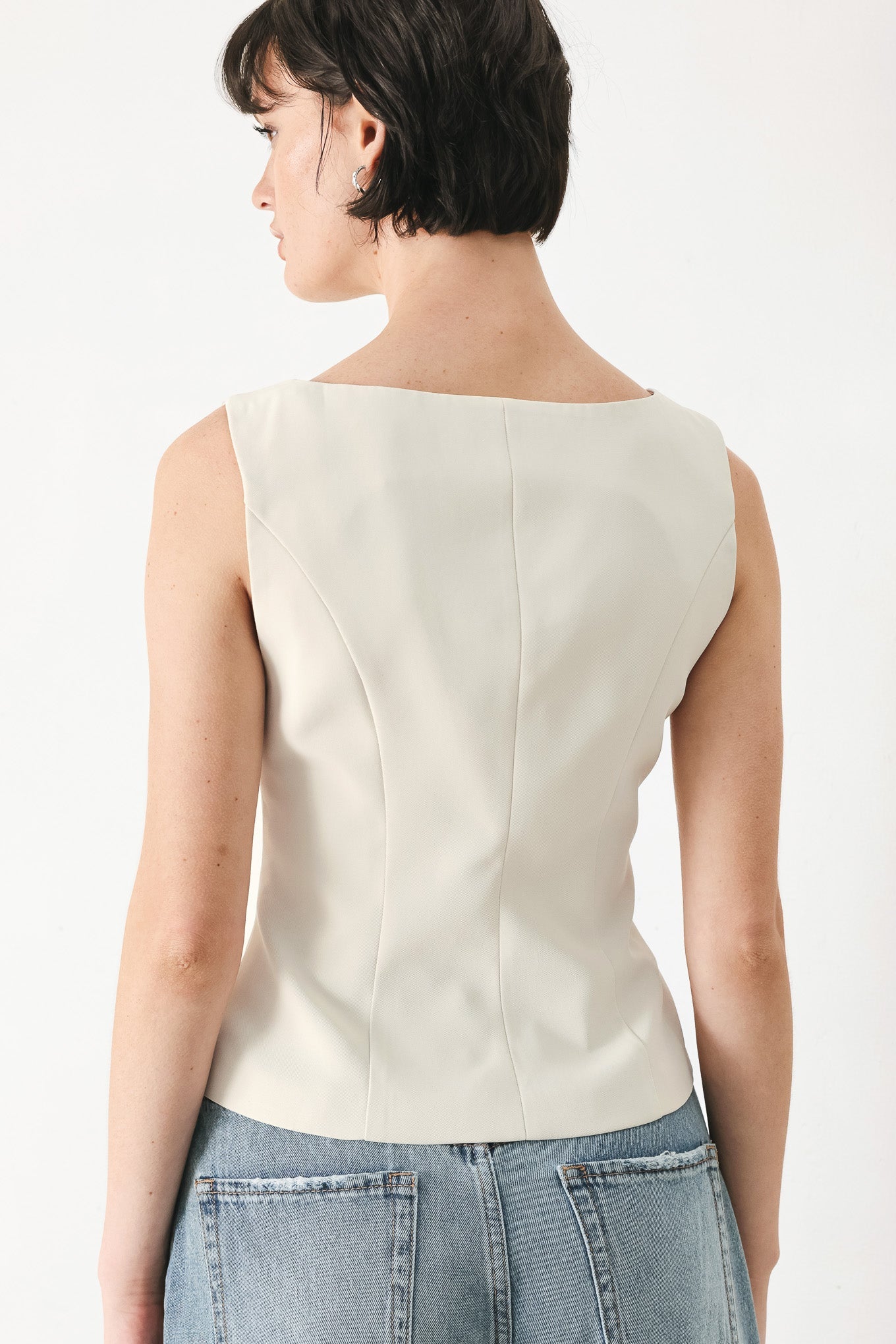 Modern Minimal Woven Vest