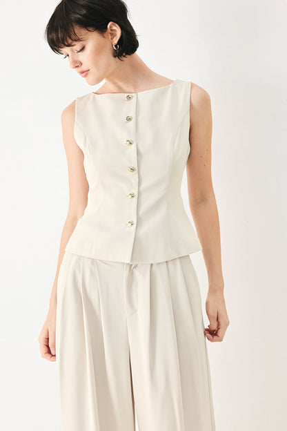 Modern Minimal Woven Vest