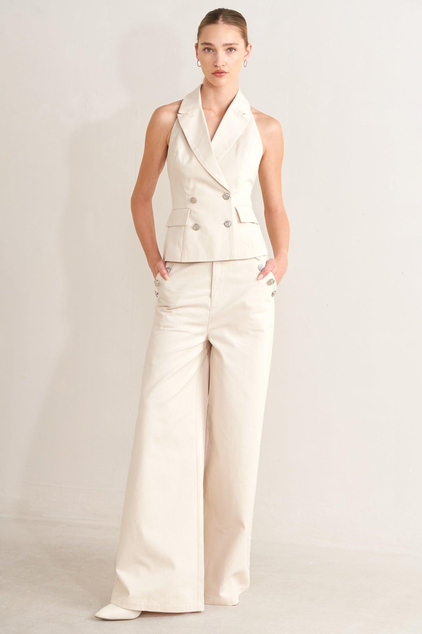 Runway Tailored Woven Vest