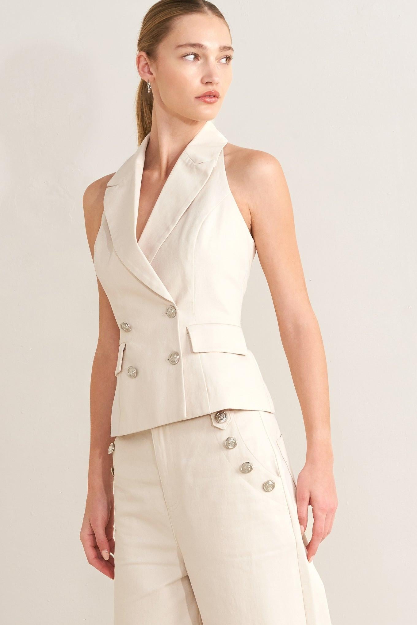 Runway Tailored Woven Vest