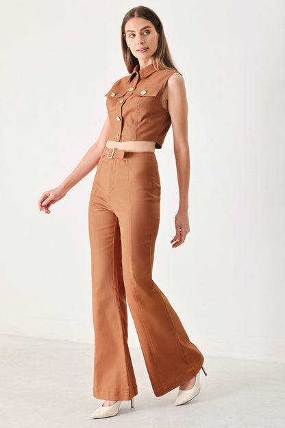 Sahara Edit Woven Crop Top