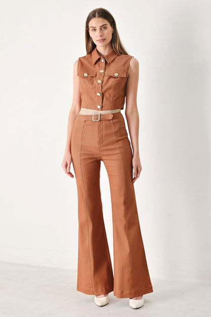 Sahara Edit Woven Crop Top