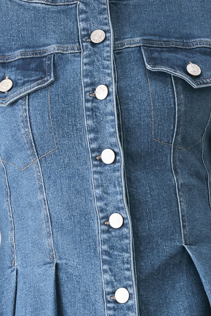 Briar Blue Flared Denim Jacket