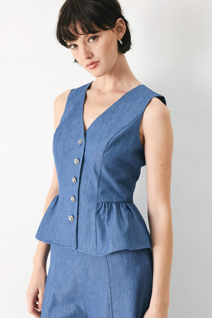 Casual Romance Woven Vest