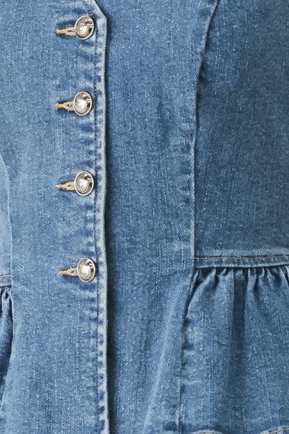 Polished Denim Vest
