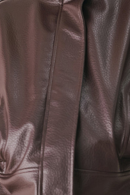 Rebel Romance Buckled Faux Leather Cropped Jacket