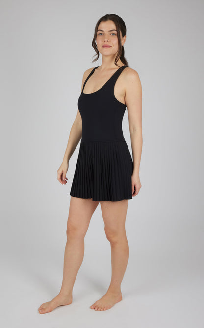 Yogalicious Lux Mini Pleated Dress