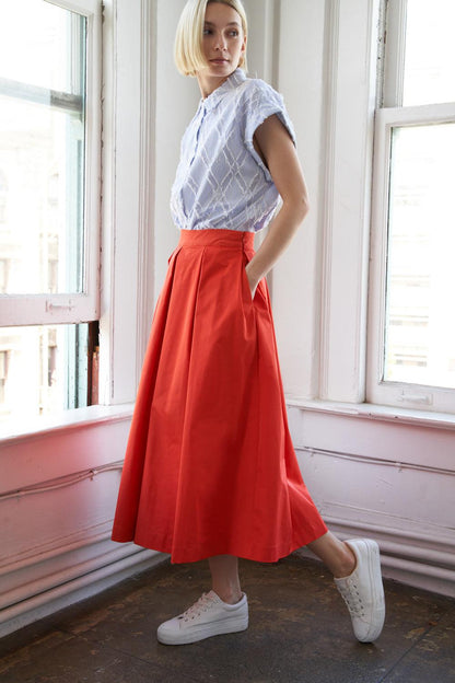 Love of Mine Woven Midi Skirt