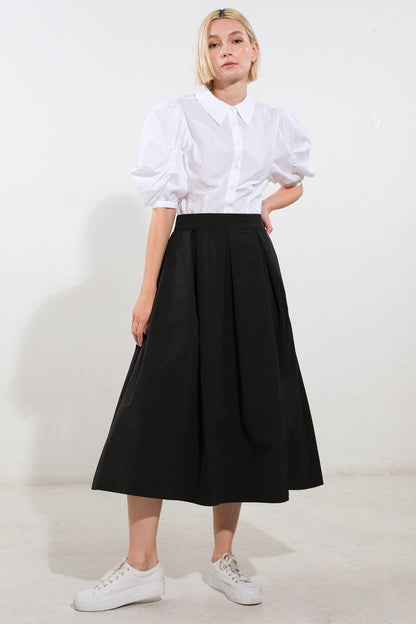 Love of Mine Woven Midi Skirt