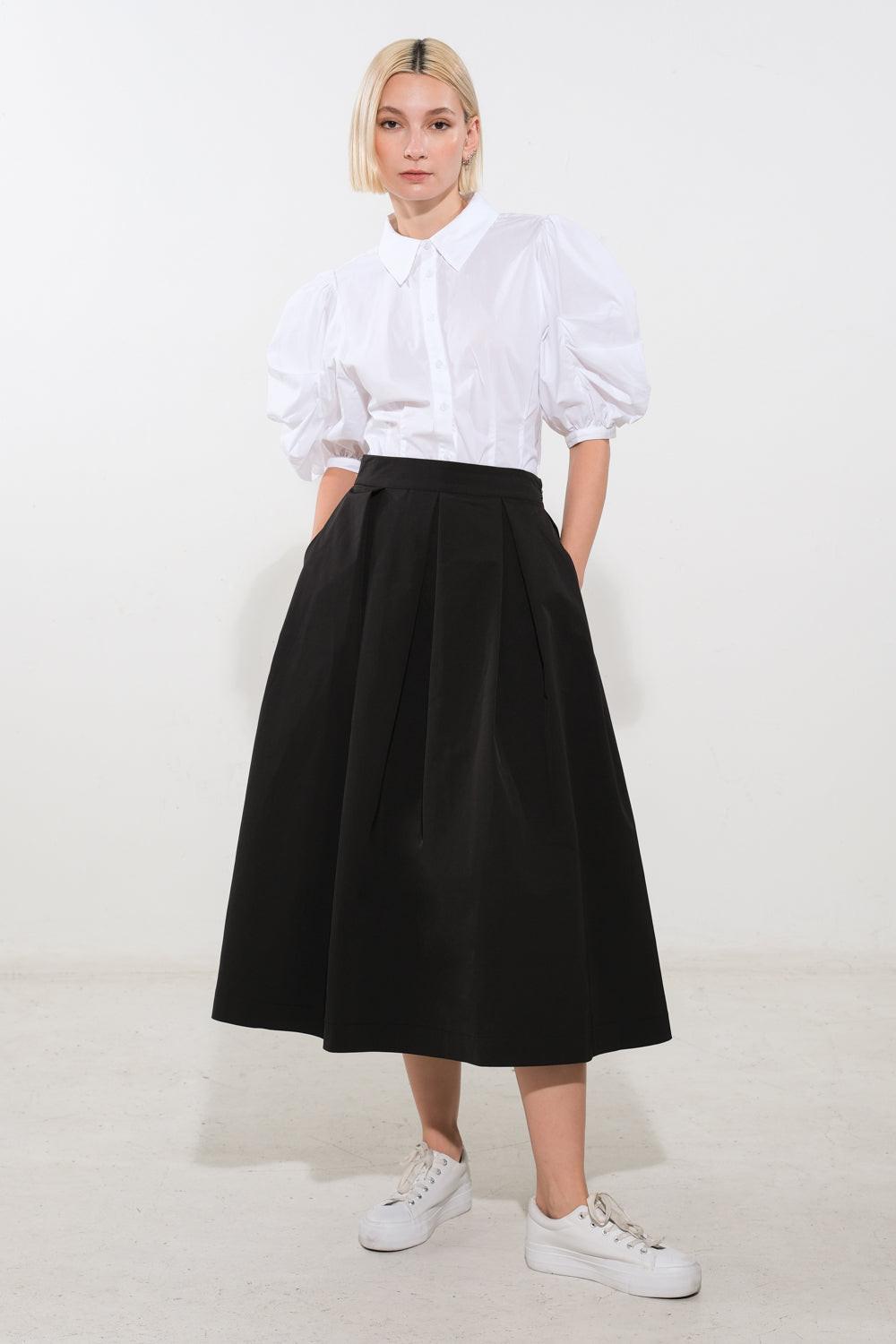 Love of Mine Woven Midi Skirt