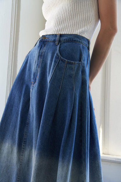 State of Mind Denim Midi Skirt