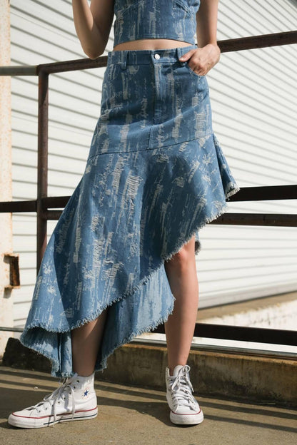 Breezy Adoration Denim Skirt