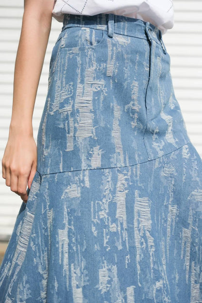 Breezy Adoration Denim Skirt