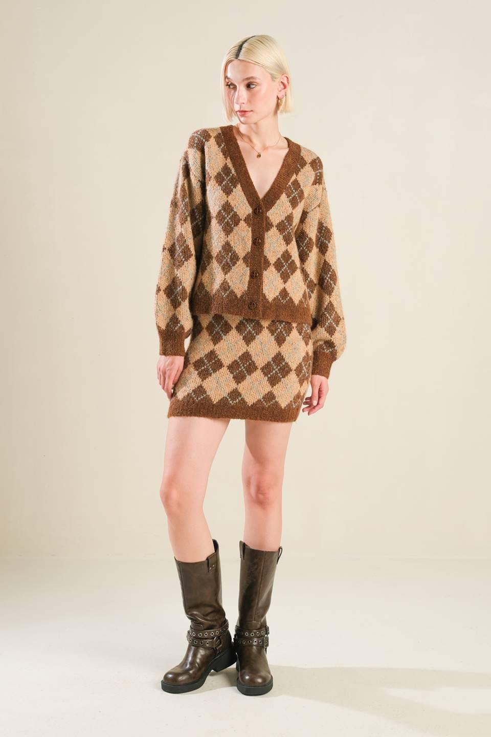 Champagne Coast Sweater Mini Skirt