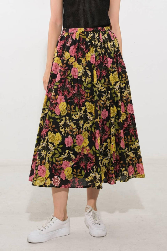 Love You More Woven Midi Skirt