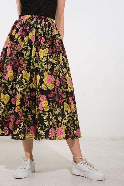 Love You More Woven Midi Skirt