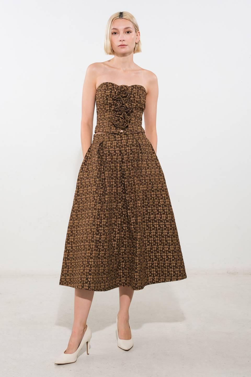 Upgraded Event Woven Midi Skirt