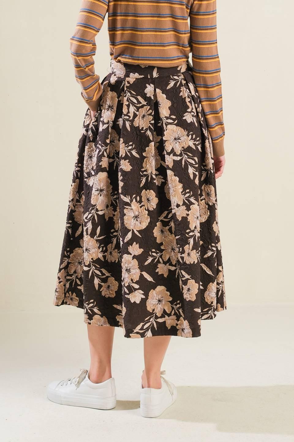 Posh Presence Woven Midi Skirt