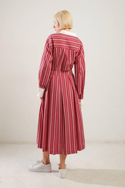Behind the Grin Woven Midi Skirt