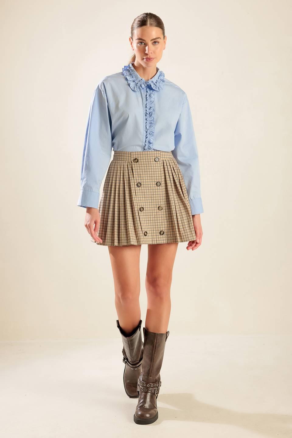 In My Memories Woven Plaid Mini Skirt