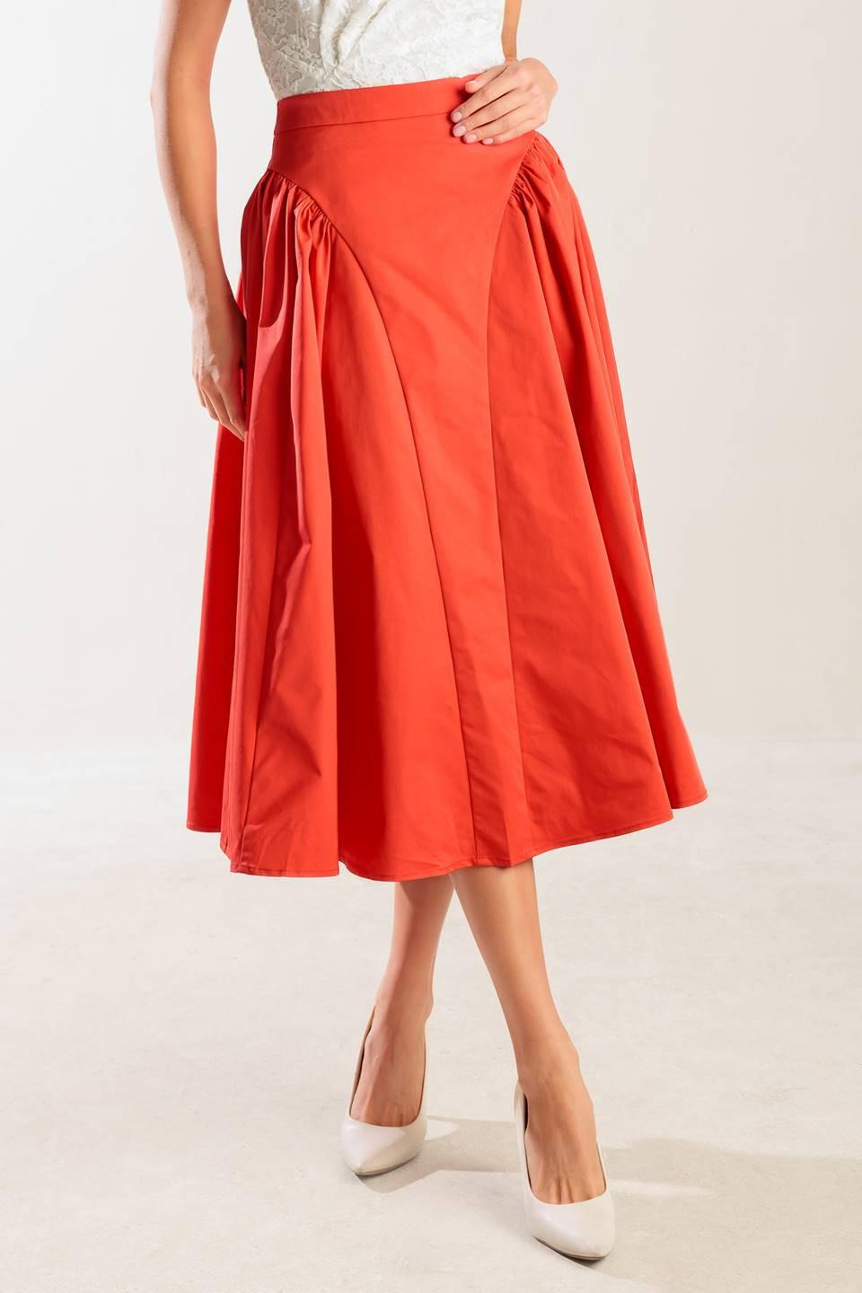 Lunch With the Girls Woven Full Midi Skirt