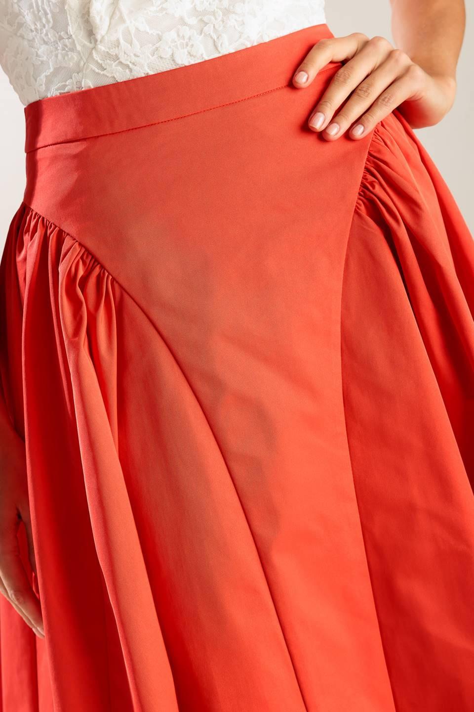 Lunch With the Girls Woven Full Midi Skirt
