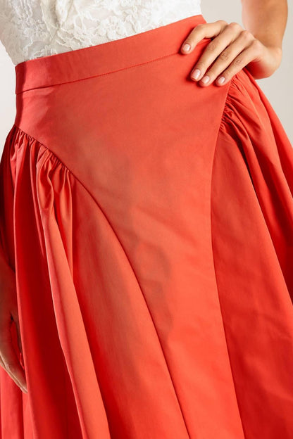 Lunch With the Girls Woven Full Midi Skirt