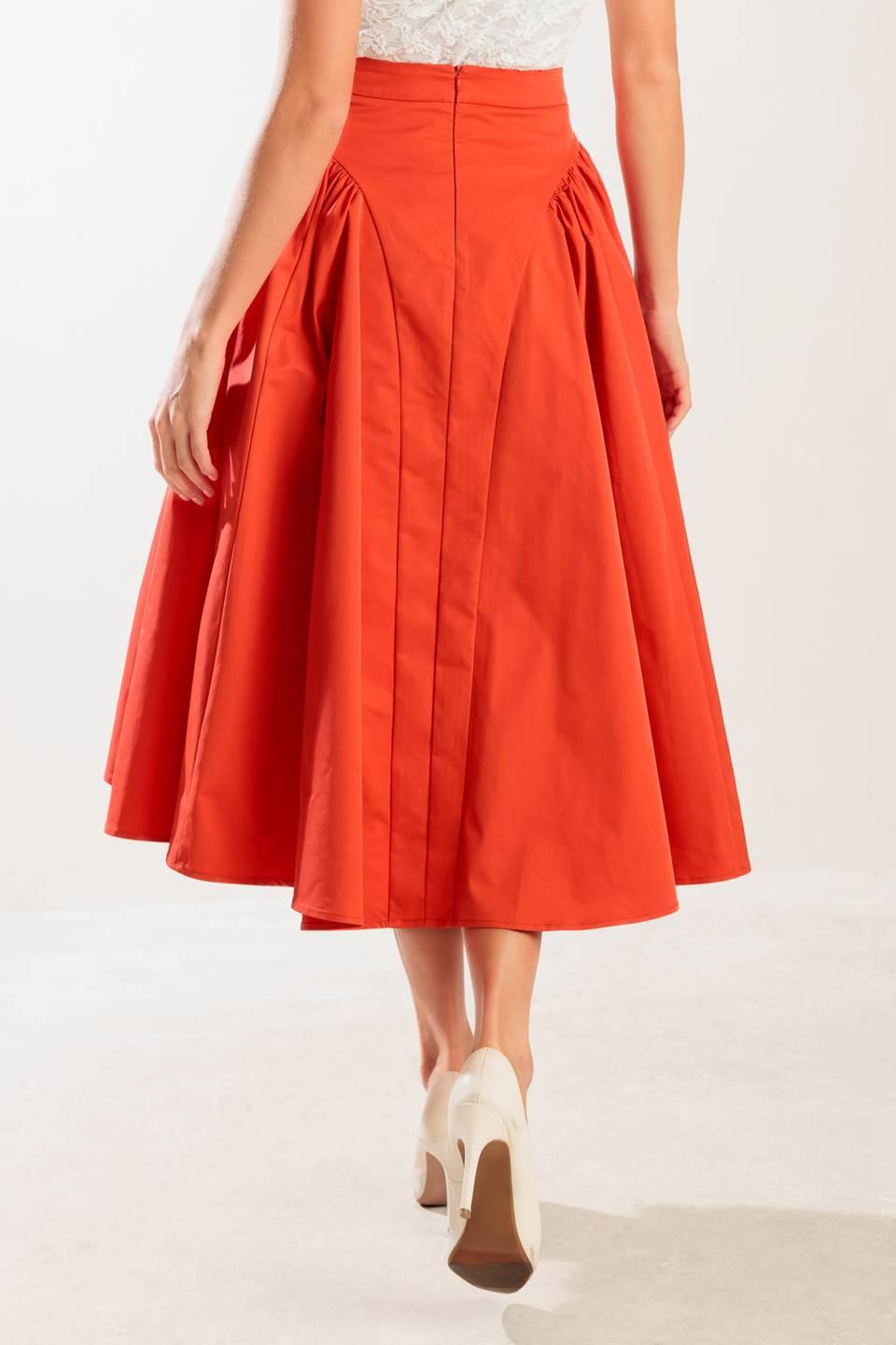 Lunch With the Girls Woven Full Midi Skirt