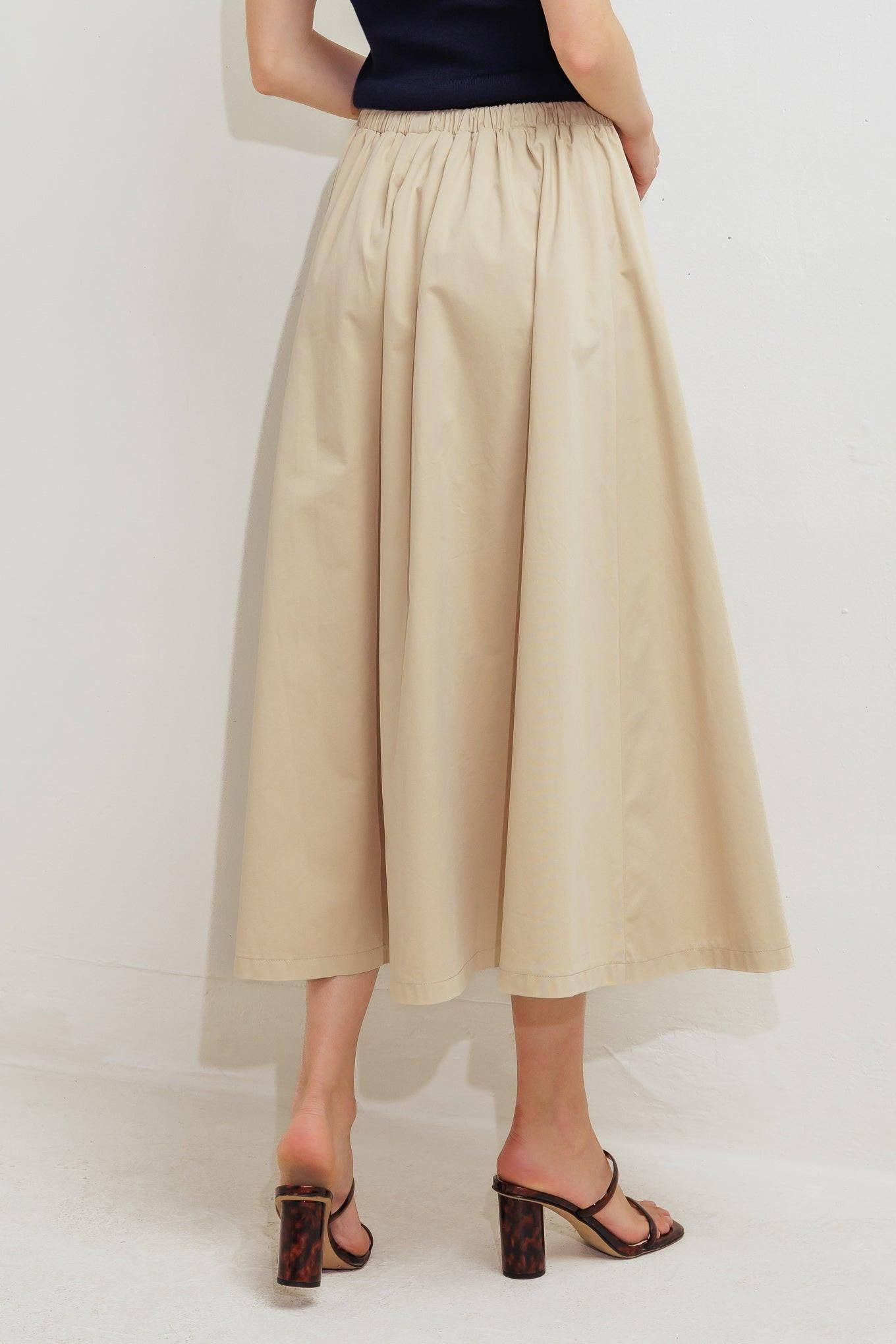 Weekend Parisian Woven Midi Skirt