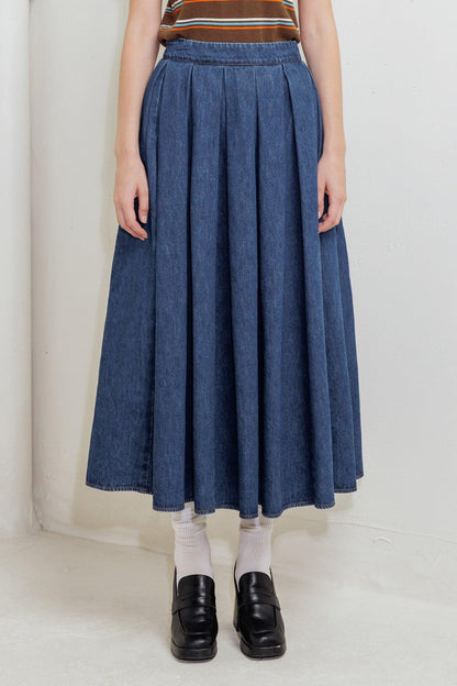 Dear Moment Denim Full Skirt