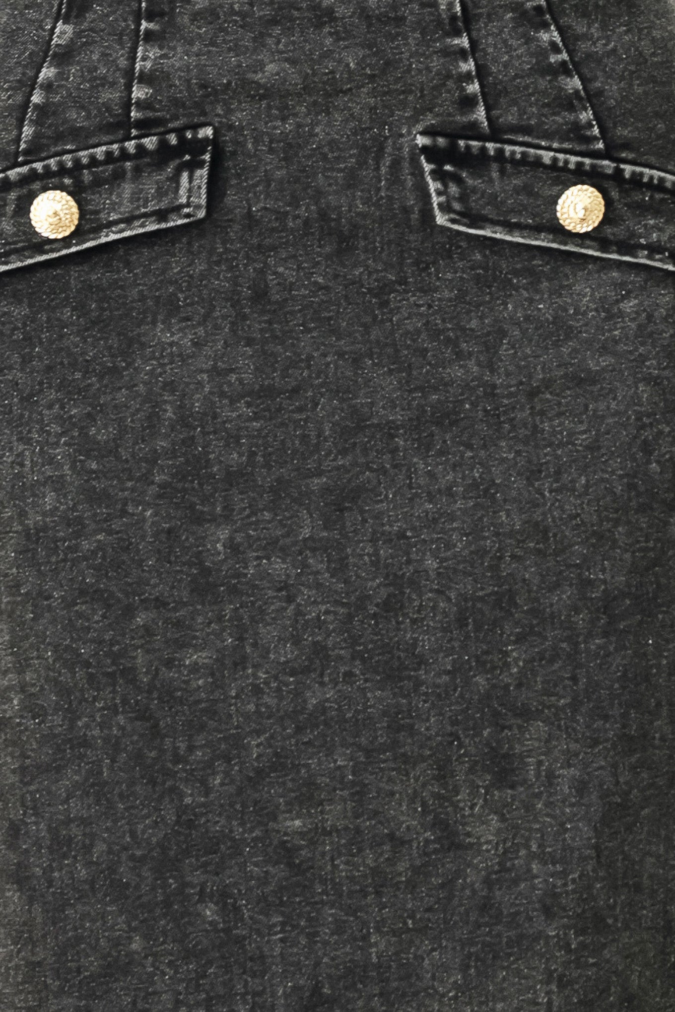 Stonewashed Denim Midi Pencil Skirt