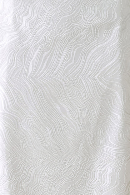 Ivory Texture White Woven Pencil Skirt