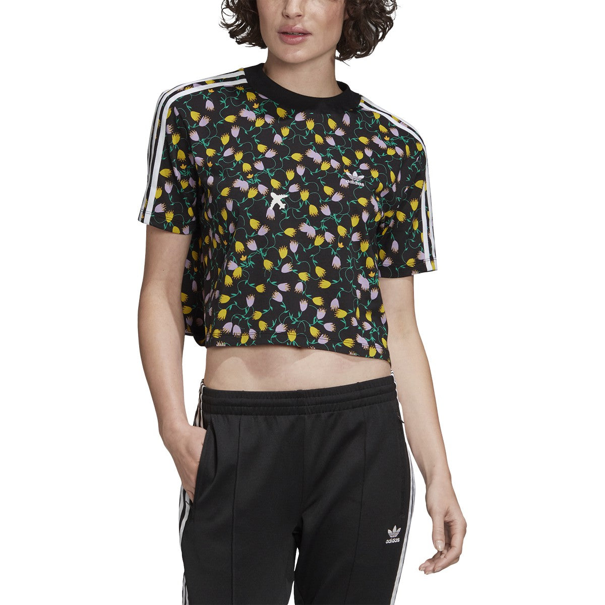 adidas Women's Allover Print Crop Top - Fl4108