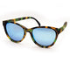 Matte Transparent Gray Tortoise Blue Revo Polarized