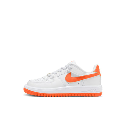 Nike Preschool Air Force 1 Low Easyon 'White Safety Orange Ps' Sneakers