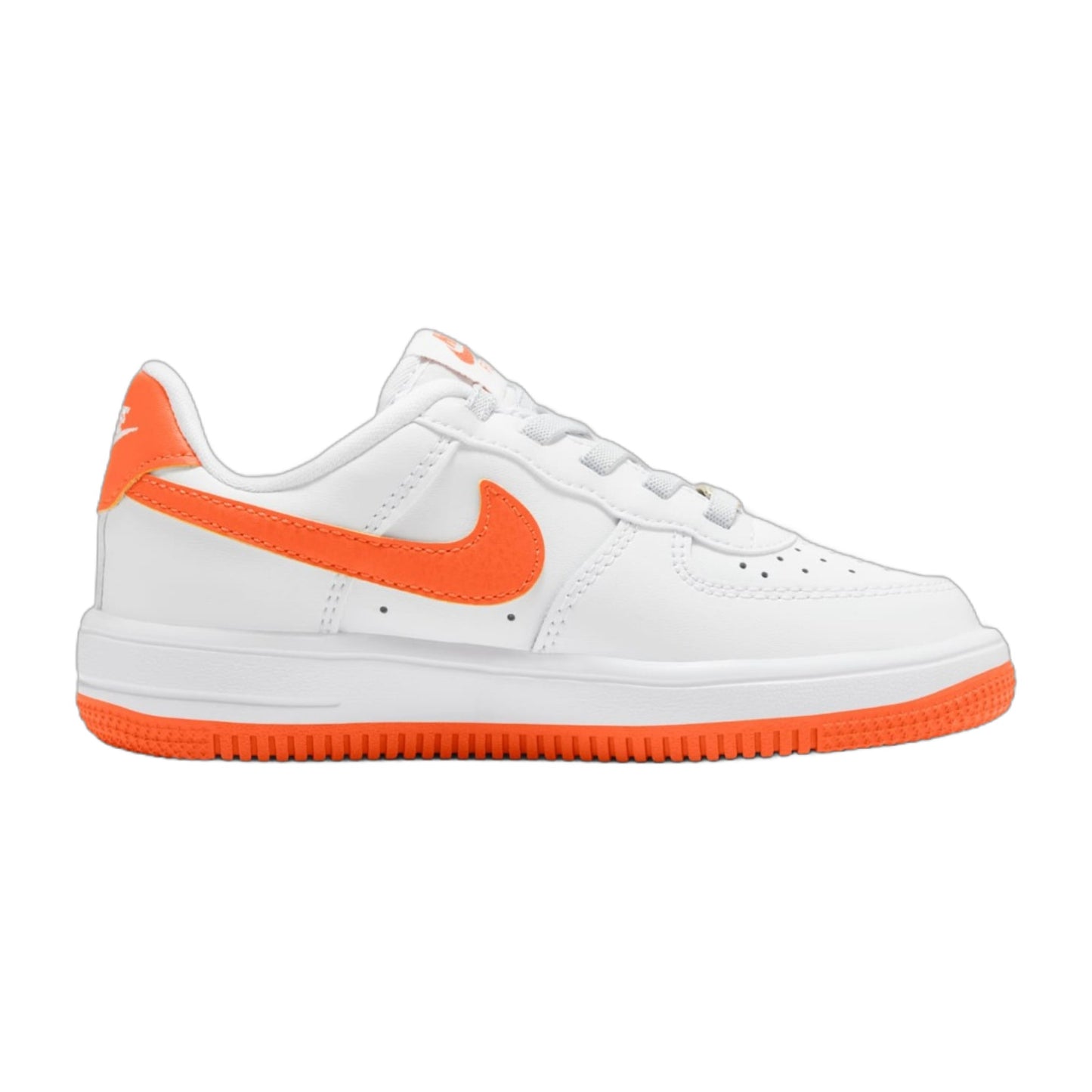 Nike Preschool Air Force 1 Low Easyon 'White Safety Orange Ps' Sneakers