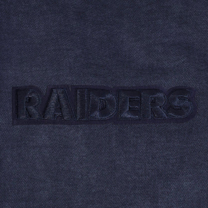 Pro Standard Raiders Washed Enzyme Drop Shoulder Hoodie - Navy
