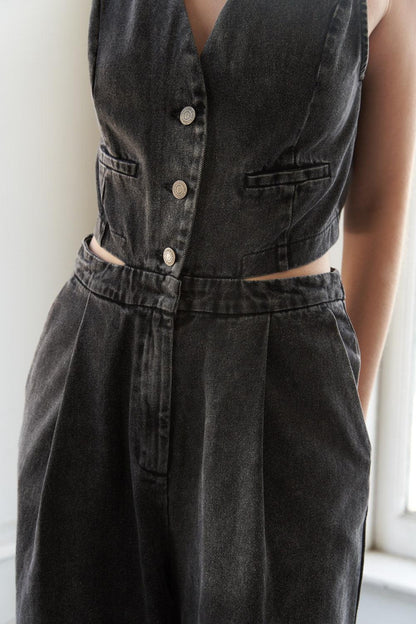 Rain or Shine Denim Jumpsuit
