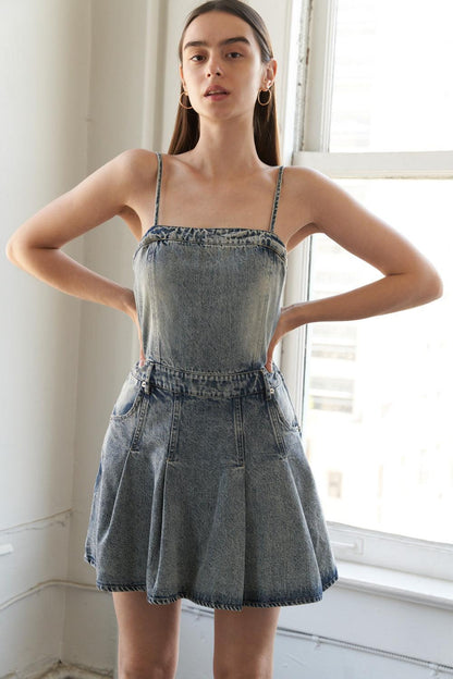 My Best Chapter Denim Romper