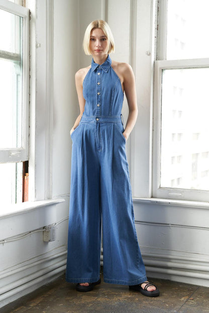 Serene Seasons Denim Jumpsuit