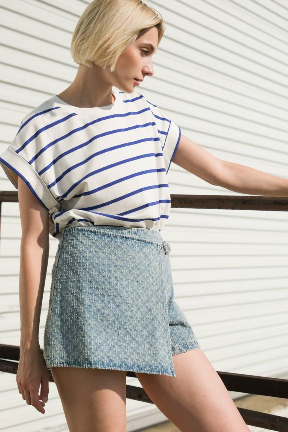 No One Prettier Denim Skort