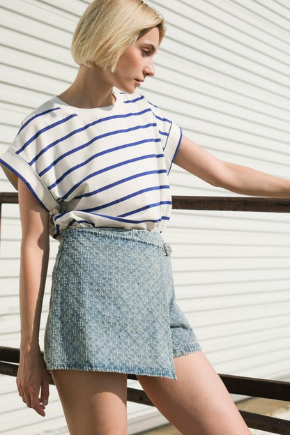 No One Prettier Denim Skort