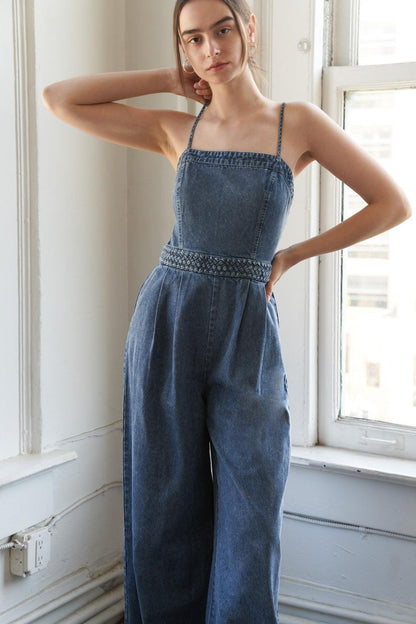 Stolen Glances Denim Jumpsuit