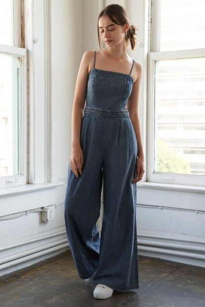 Stolen Glances Denim Jumpsuit