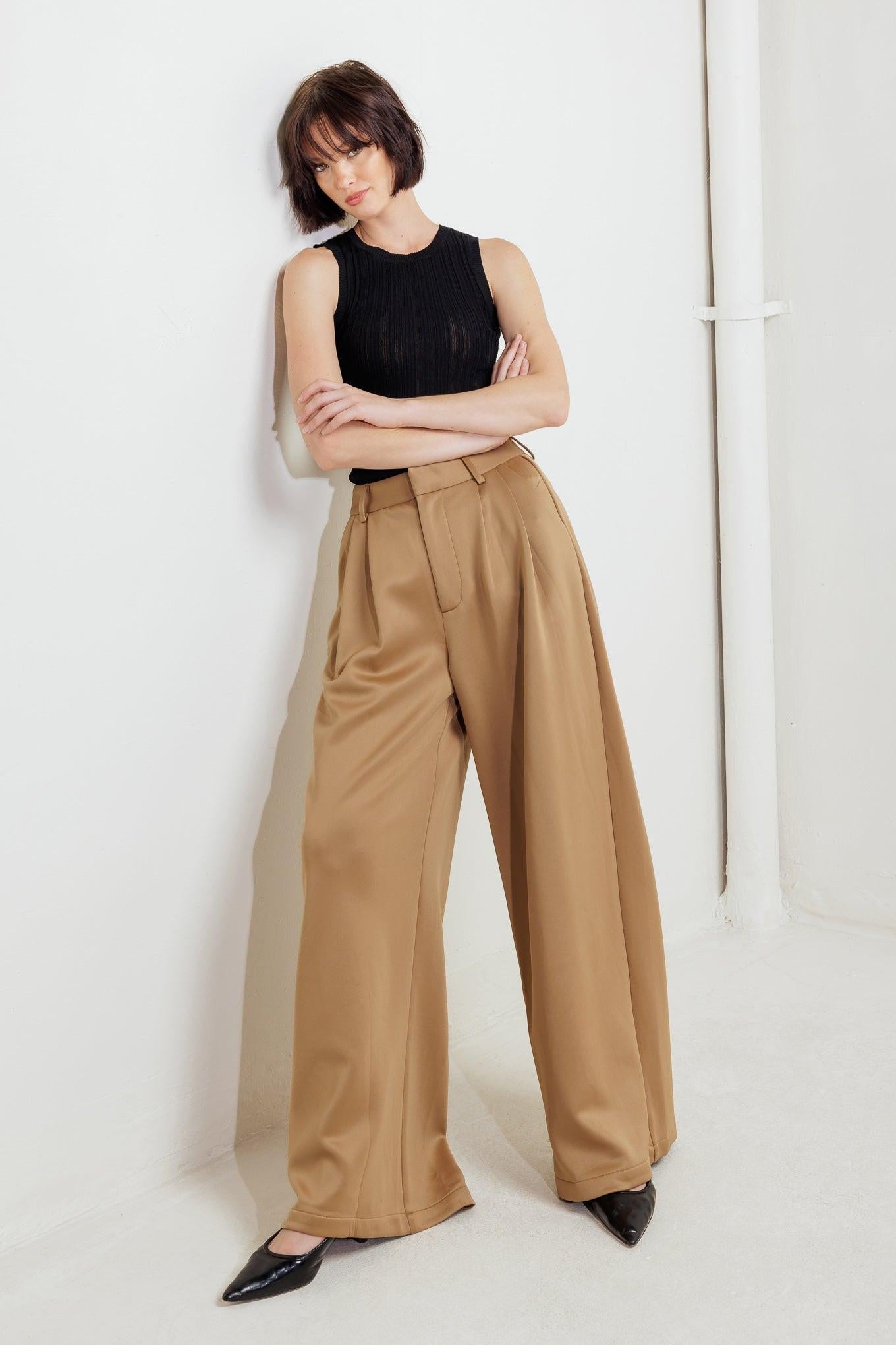Romantic Petal Woven Pants